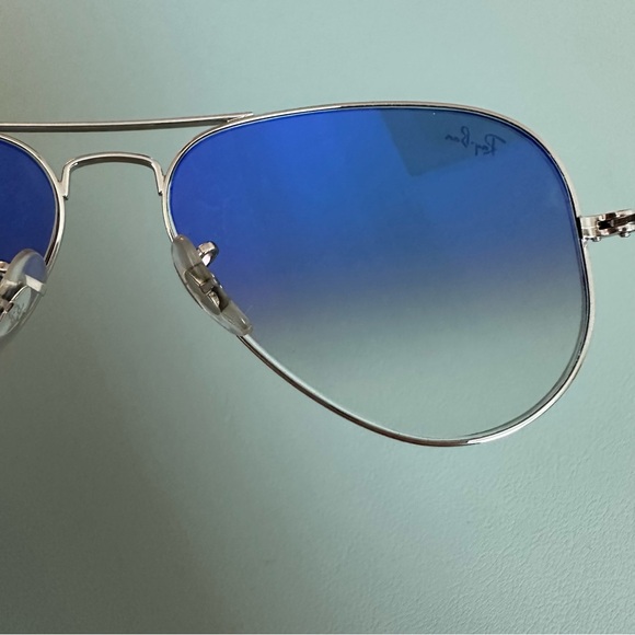 | ray ban • blue lense 2035 aviator silver frame | - Picture 12 of 16